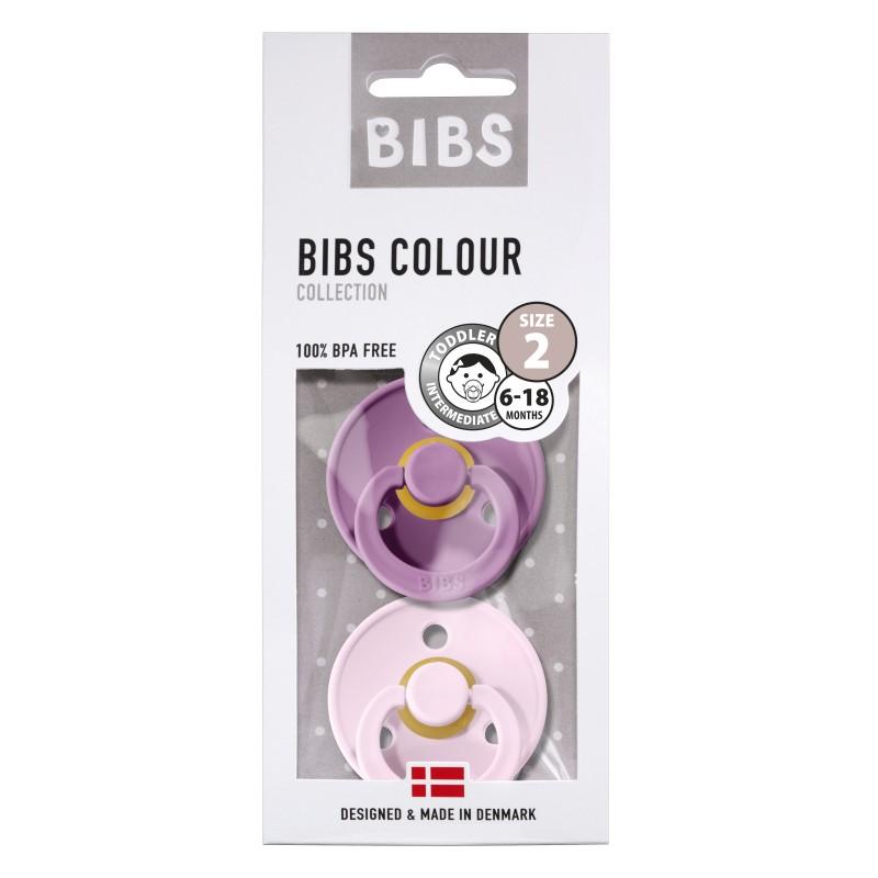 Bibs - Fopspeen Natuurrubber - Blister Lavender / Baby Pink - T2