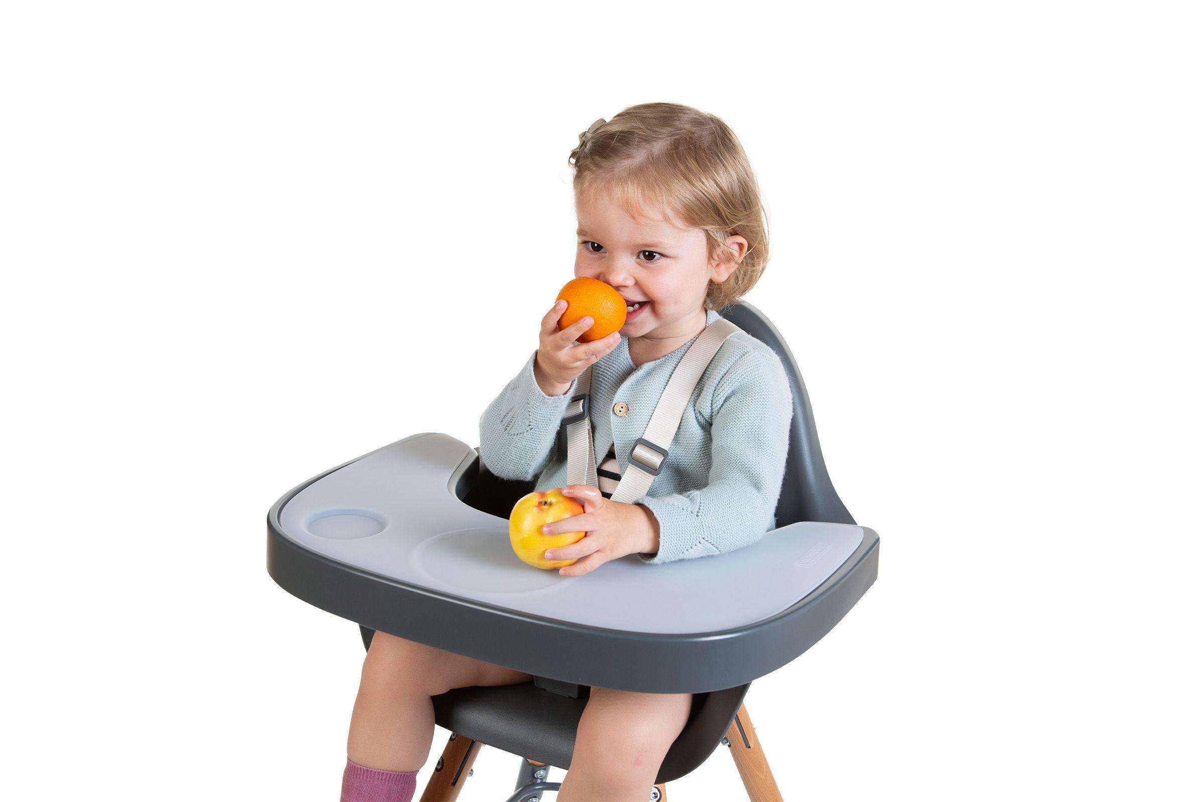 Childhome - Evolu eettablet abs antraciet + silicone placemat