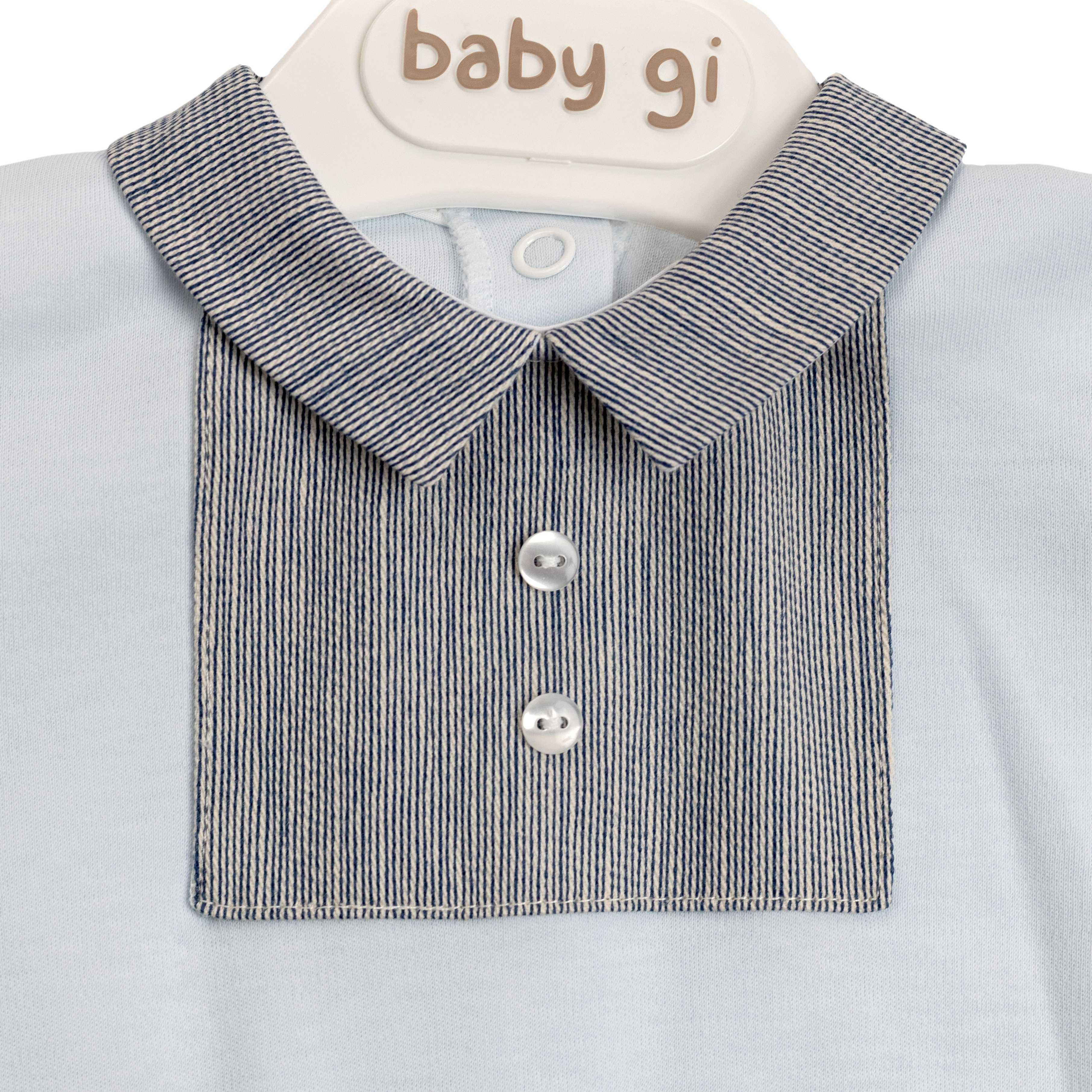 Baby Gi - Babypakje teddybeer blauw met borst detail