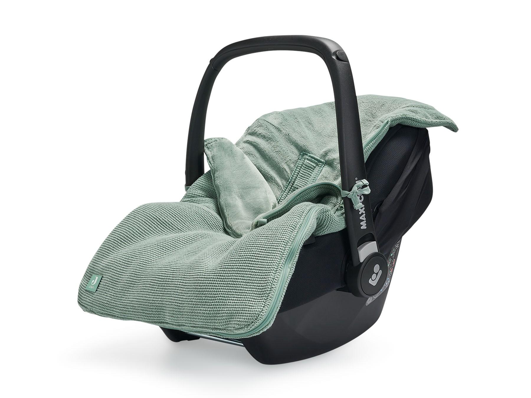 Jollein - Voetenzak voor Autostoel & Kinderwagen - Basic Knit - Forest Green