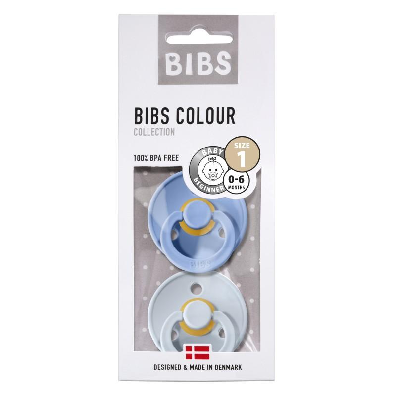 Bibs - Fopspeen Natuurrubber - Blister Sky Blue / Baby Blue - T1