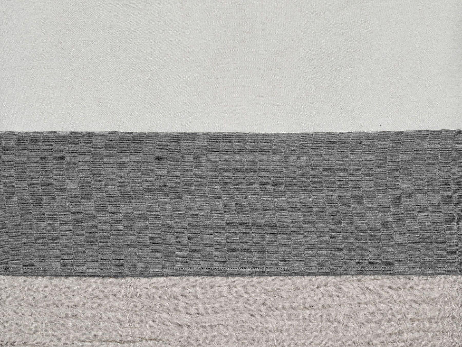 Jollein - Laken ledikant 120x150cm wrinkled cotton storm grey