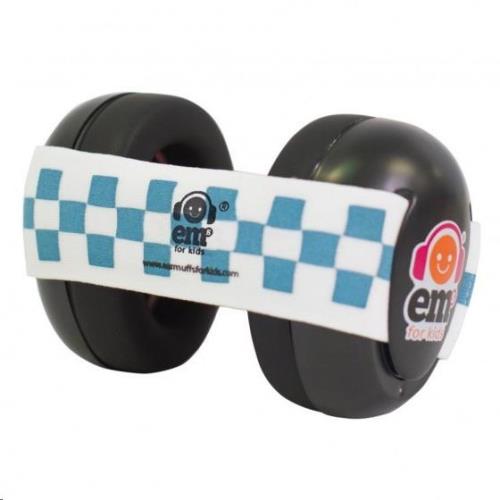 Em's For Kids - Em's Baby Earmuffs Gehoorbeschermers Black/ Blue White
