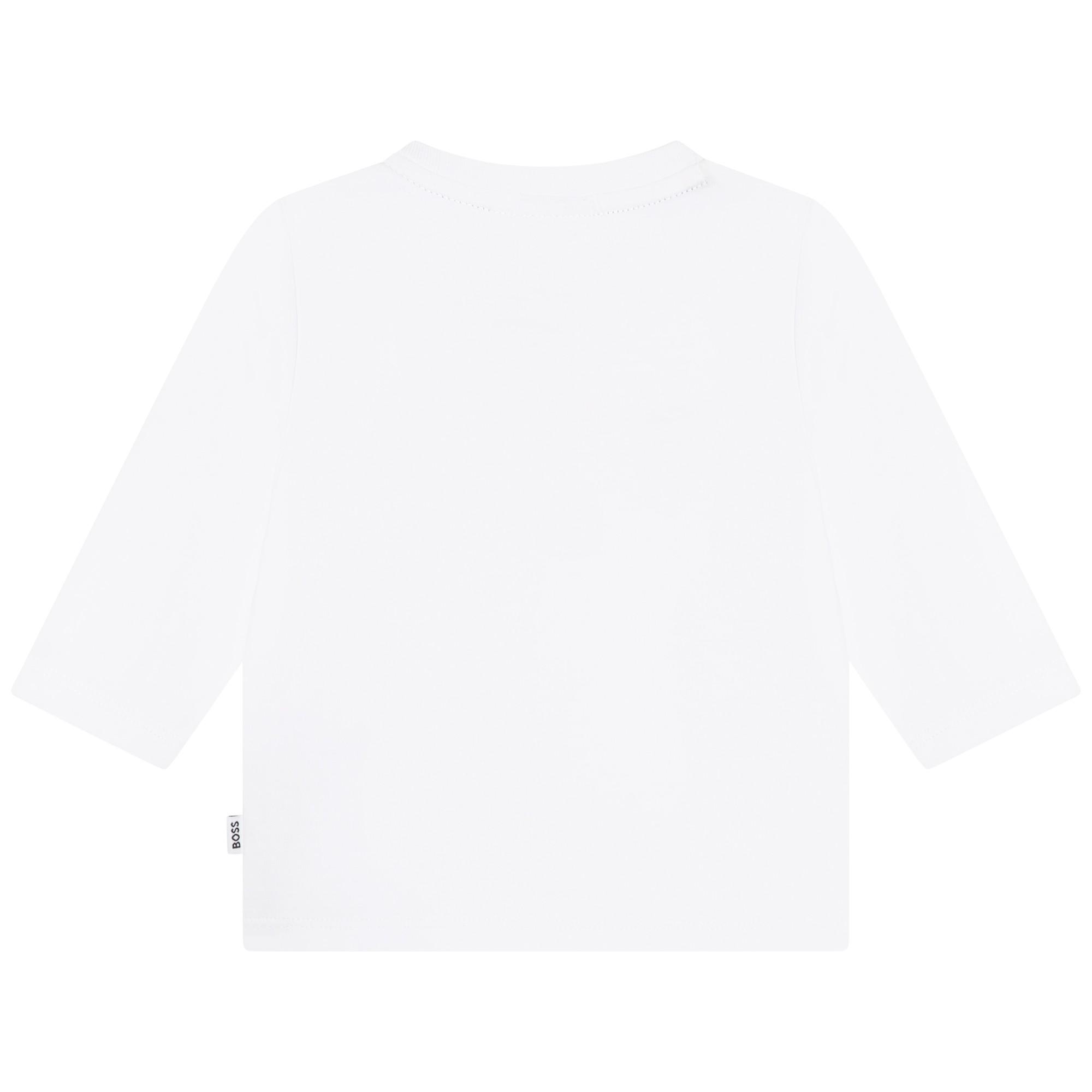 BOSS - T-shirt lange mouwen wit
