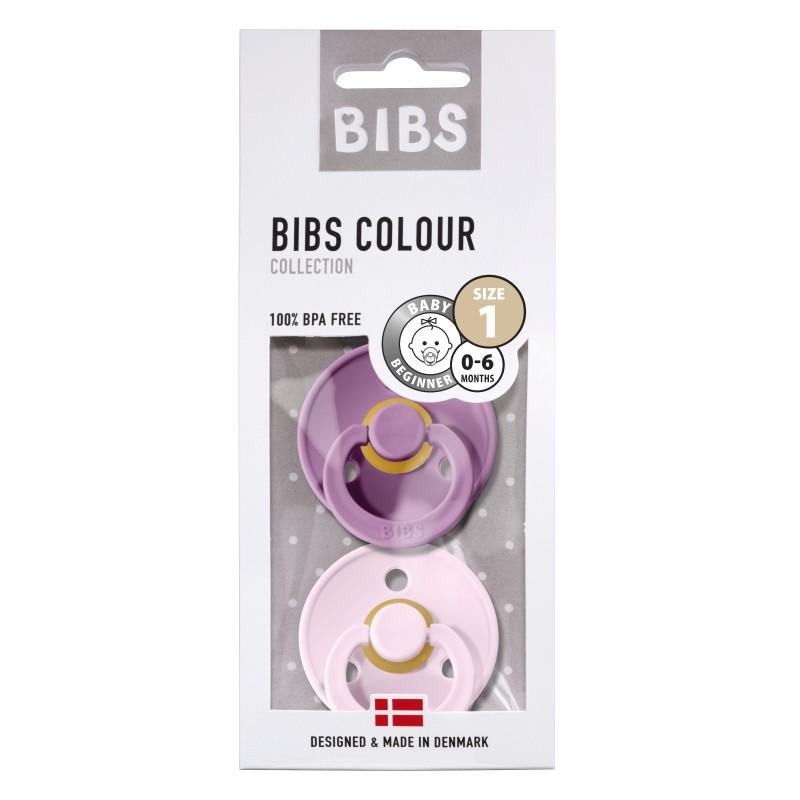 Bibs - Fopspeen Natuurrubber - Blister Lavender / Baby Pink - T1
