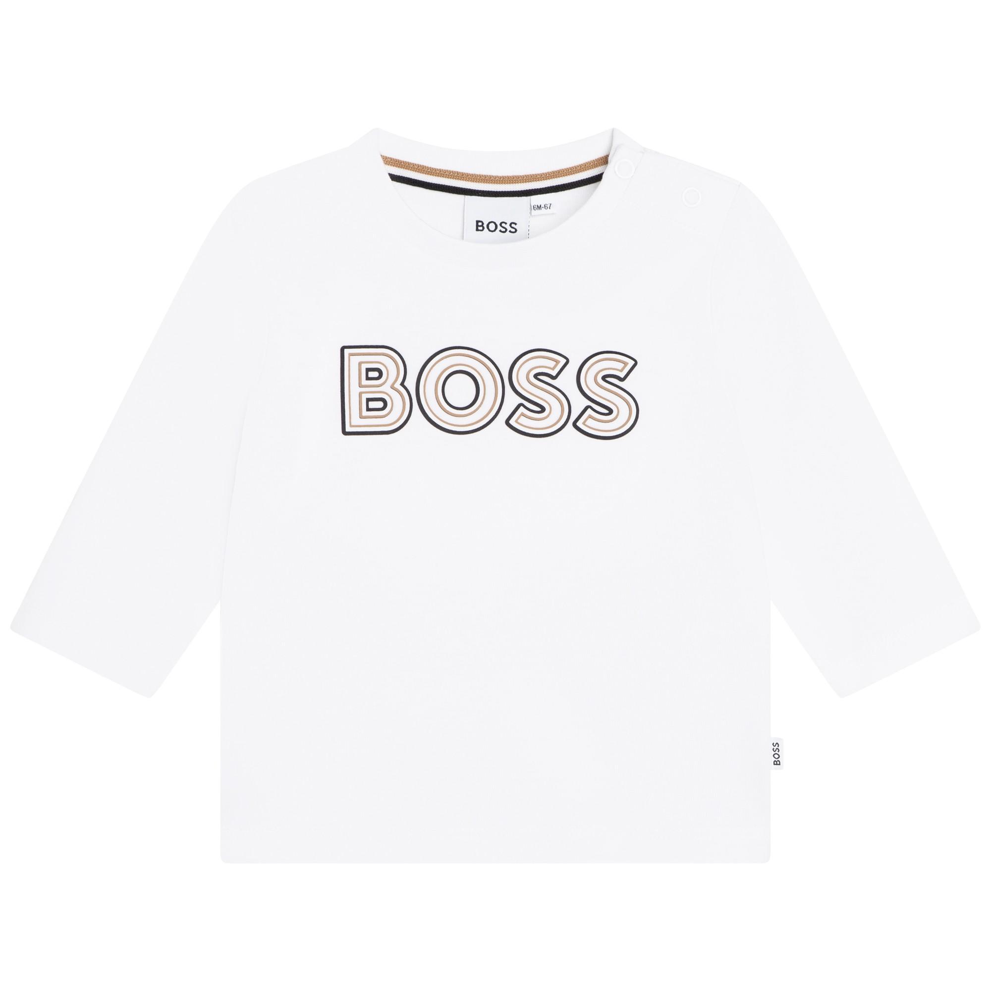 BOSS - T-shirt lange mouwen wit