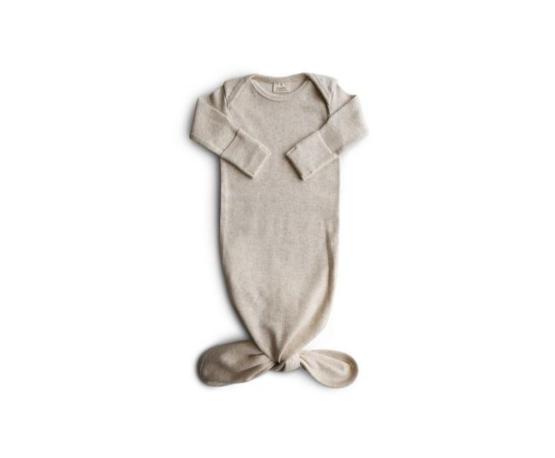 Mushie - Baby gown - beige melange