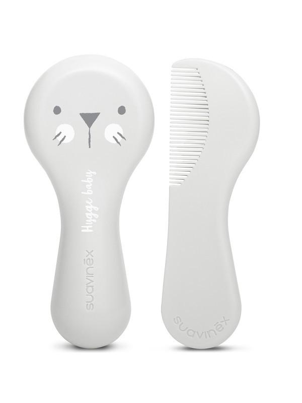 Suavinex - Hygge - hygiene - brush/comb set- white