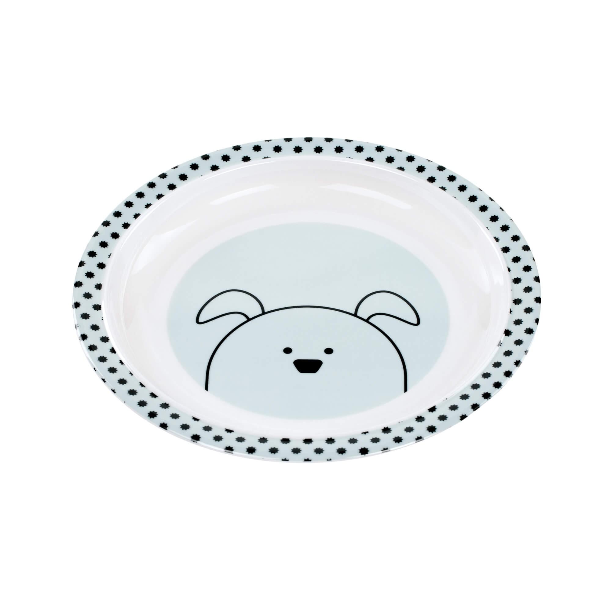 Lassig - Plate Melamine/Silicone Little Chums Dog