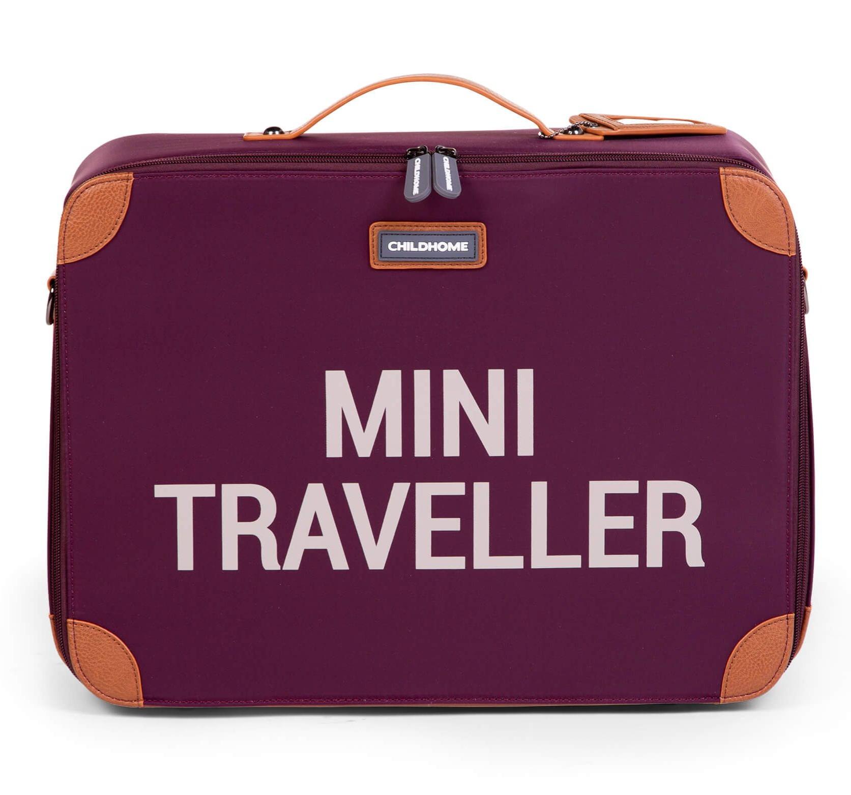 Childhome - Mini traveller kids suitcase aubergine
