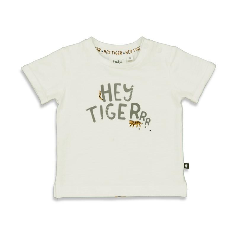 Feetje - T-shirt - Hey Tiger Offwhite