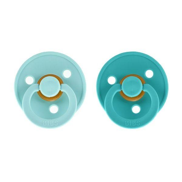 Bibs - Fopspeen natuurrubber 2-Pack T2 - Turquoise/Mint