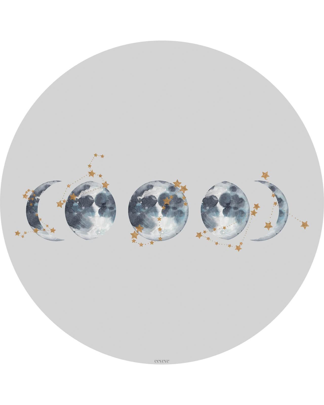 Eeveve - Ronde Vloermat Lunar Eclipse - Light gray