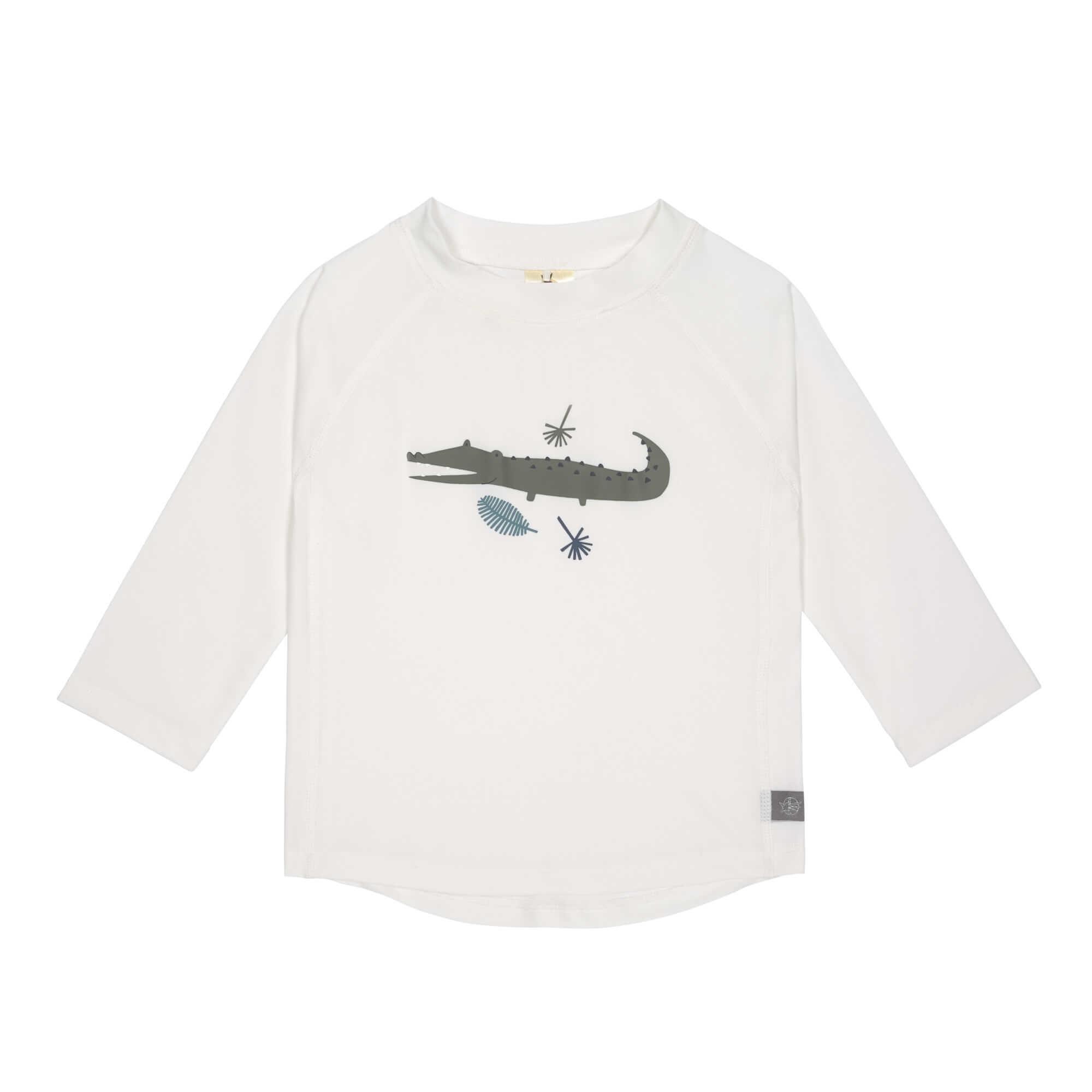 Lassig - Splash & Fun - Zwem T-shirt lange mouwen Rashguard Crocodile White