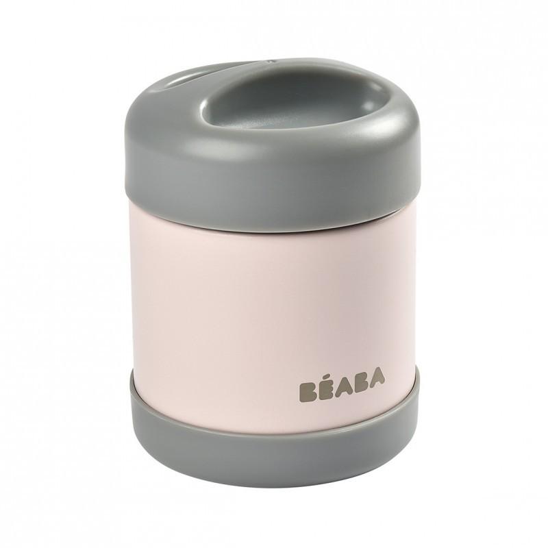 Beaba - RVS thermo-portie 300ml (dark mist/light pink)