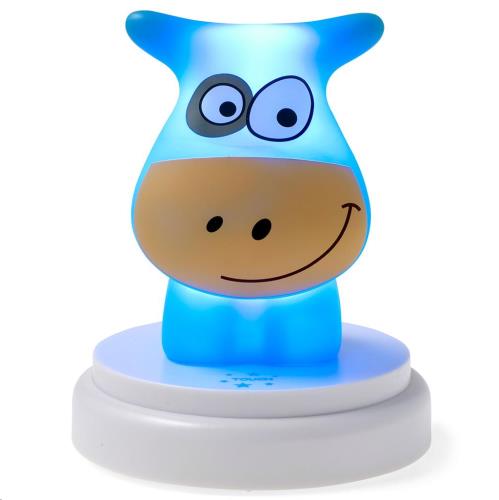 Alecto - LED nachtlampje, cow, blue