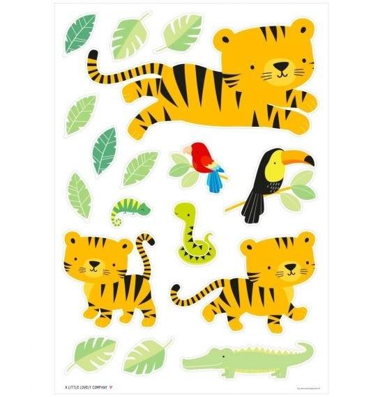 A little Lovely Company - Muursticker: Jungle tiger