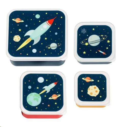 A little Lovely Company - Lunch & snack box set: Space