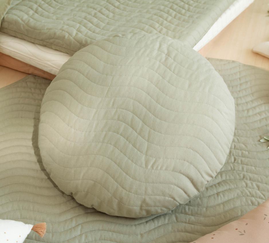 Nobodinoz - Sitges cushion 45 cms linden green