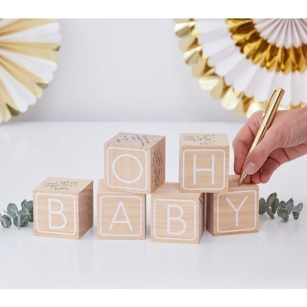Ginger Ray - 'Oh baby' building block guestbook