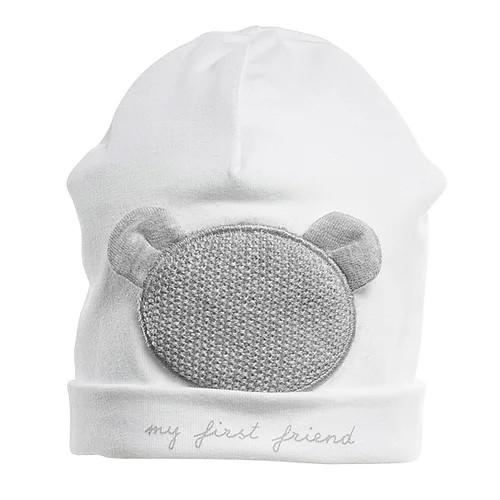 First - B muts xl knitted teddy bear white-grey