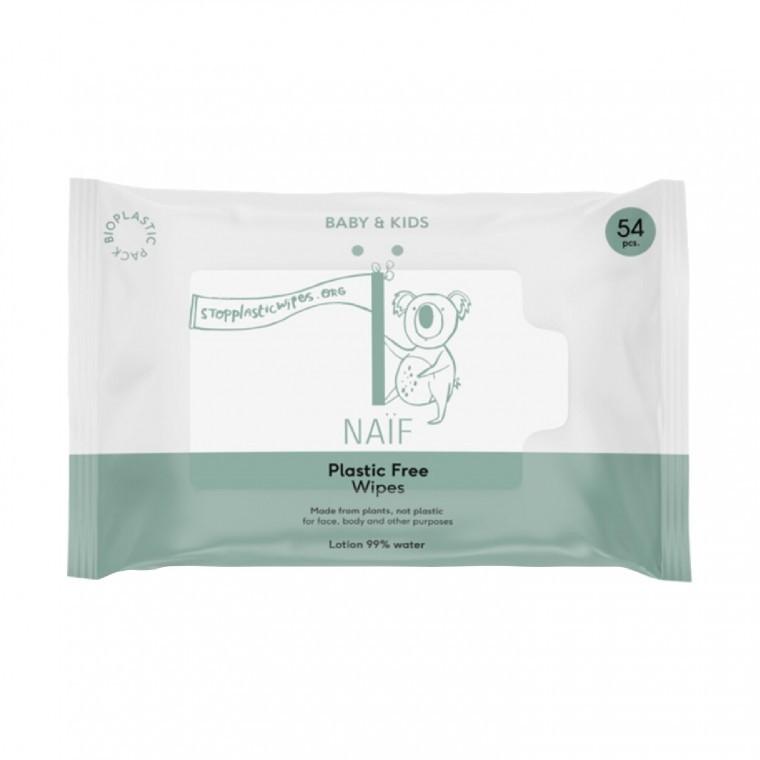 Naif - Na�f Plastic Free Baby Wipes 54 tissues 1 pack