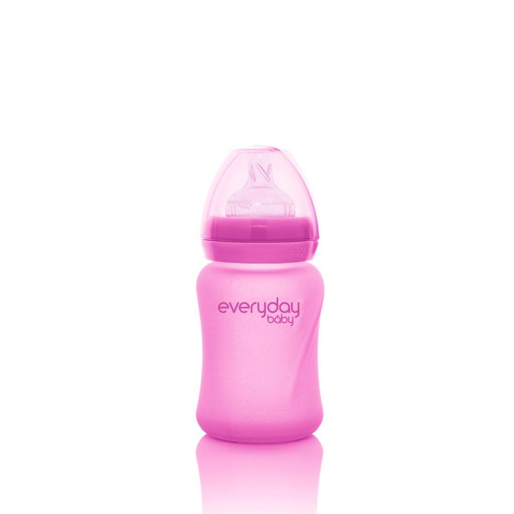 Everyday Baby - Fles glas 150ml heat sen. pink