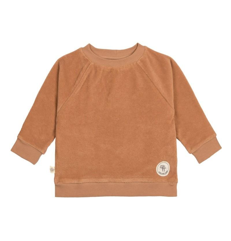 Lassig - Terry Sweater GOTS caramel, 86/92, 13-24 months