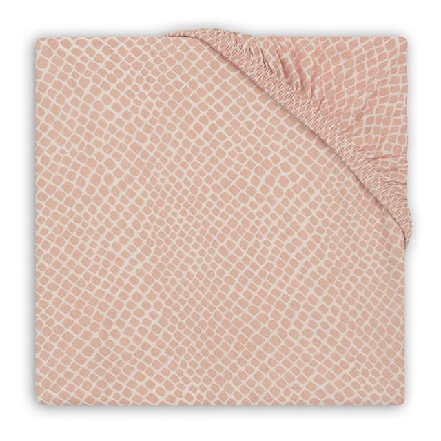 Jollein - Hoeslaken Wieg Jersey 40/50x80/90cm - Snake - Pale Pink