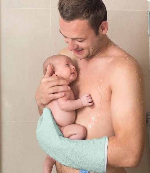 Baby Shower Glove - Washand Zeehond Grijs