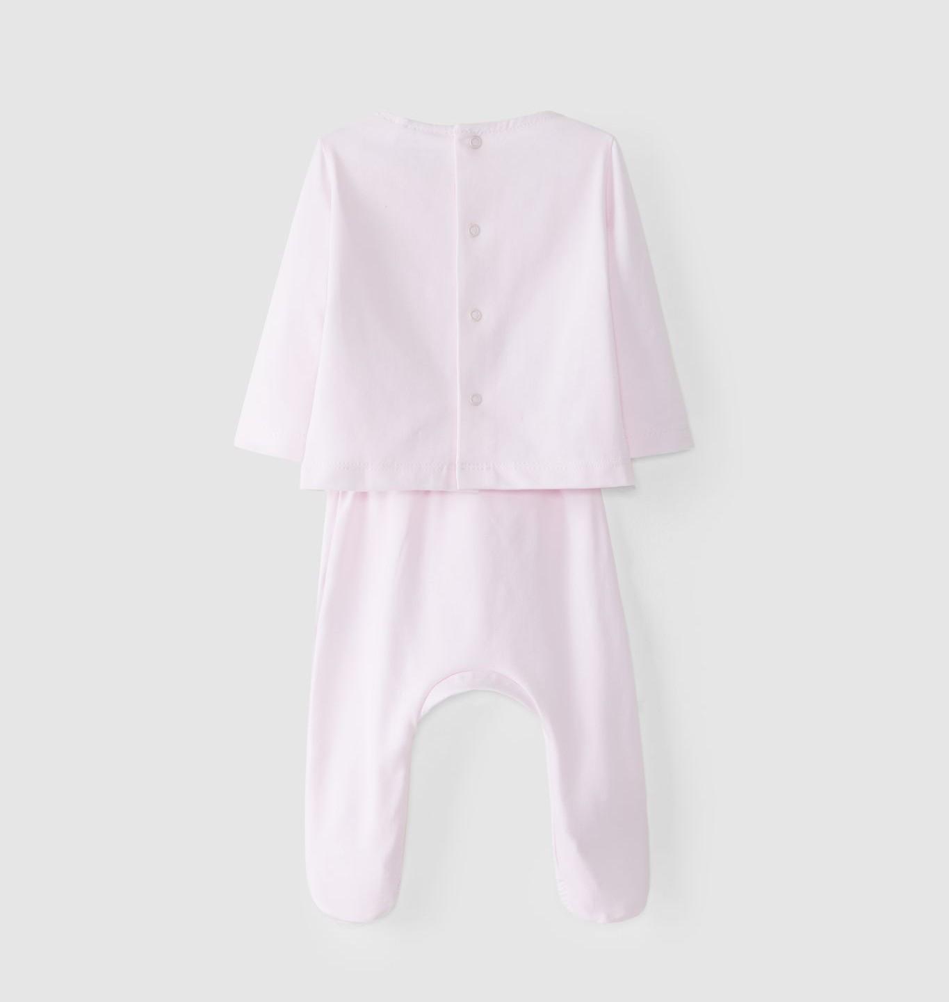 Laranjinha - 2 piece babysuit classic pink