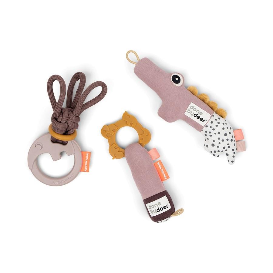 Done by Deer - Tiny activity toys gift set, Deer friends, Powder