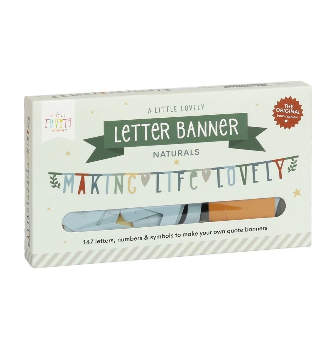 A little Lovely Company - Letter banner: Naturals