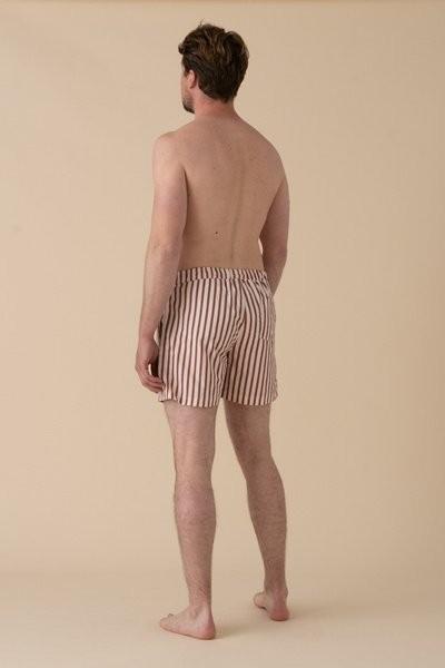 House of Jamie - Dad's woven swim shorts baked clay stripes