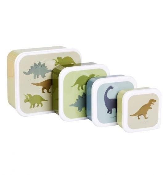 A little Lovely Company - Lunch & snack box set: Dinosaurs