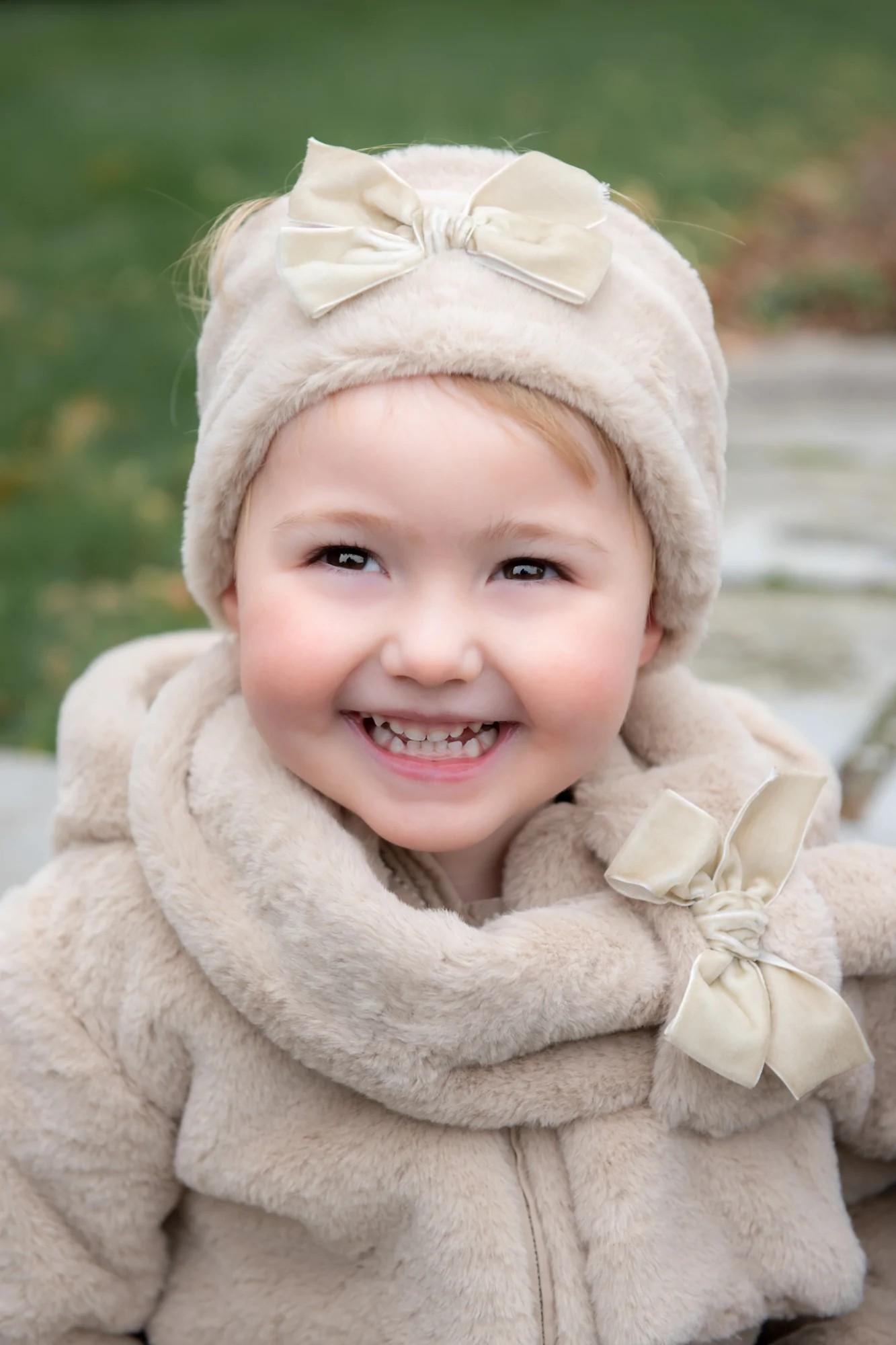 Natini - Haarband fur bow beige