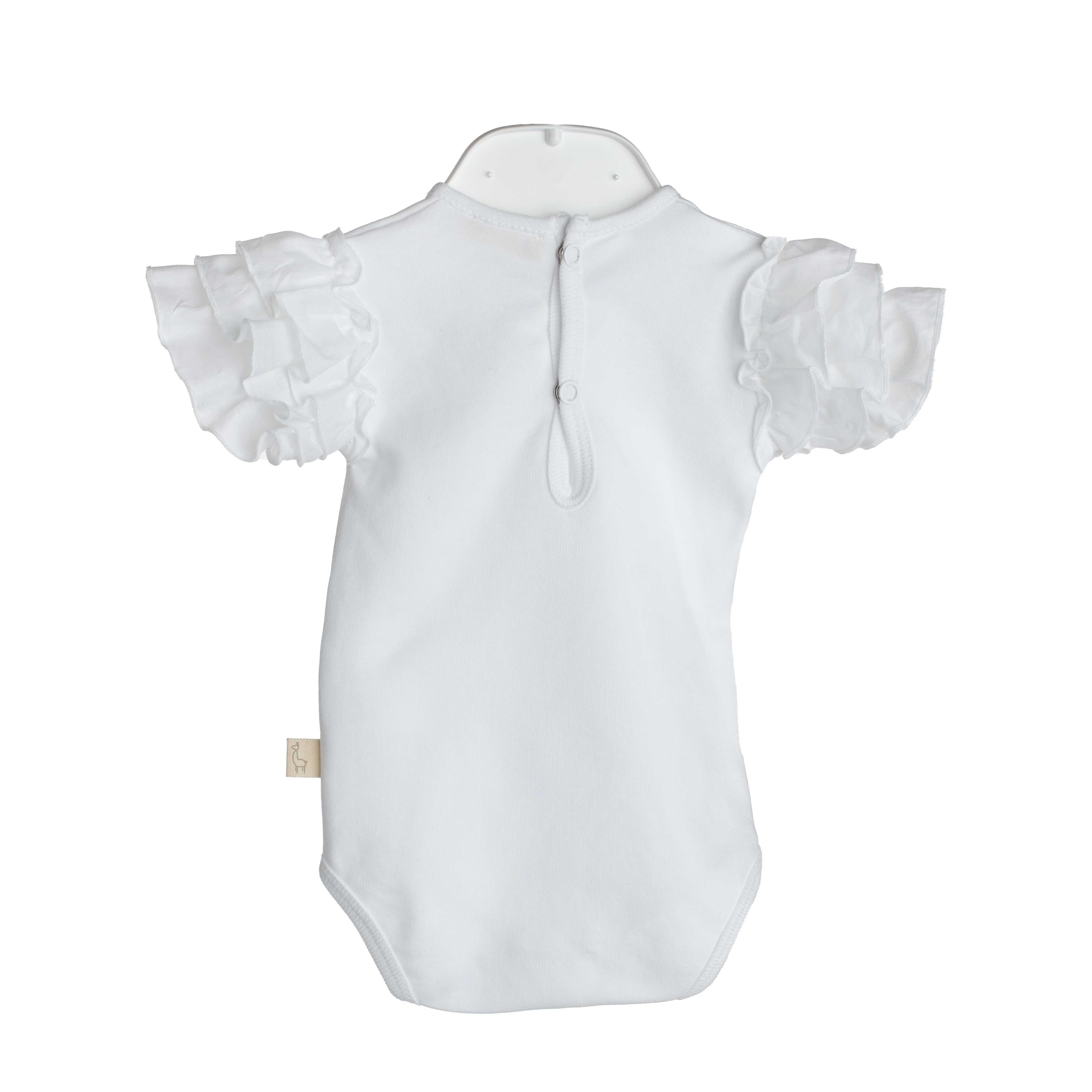 Baby Gi - Bodysuit met franjes wit katoen