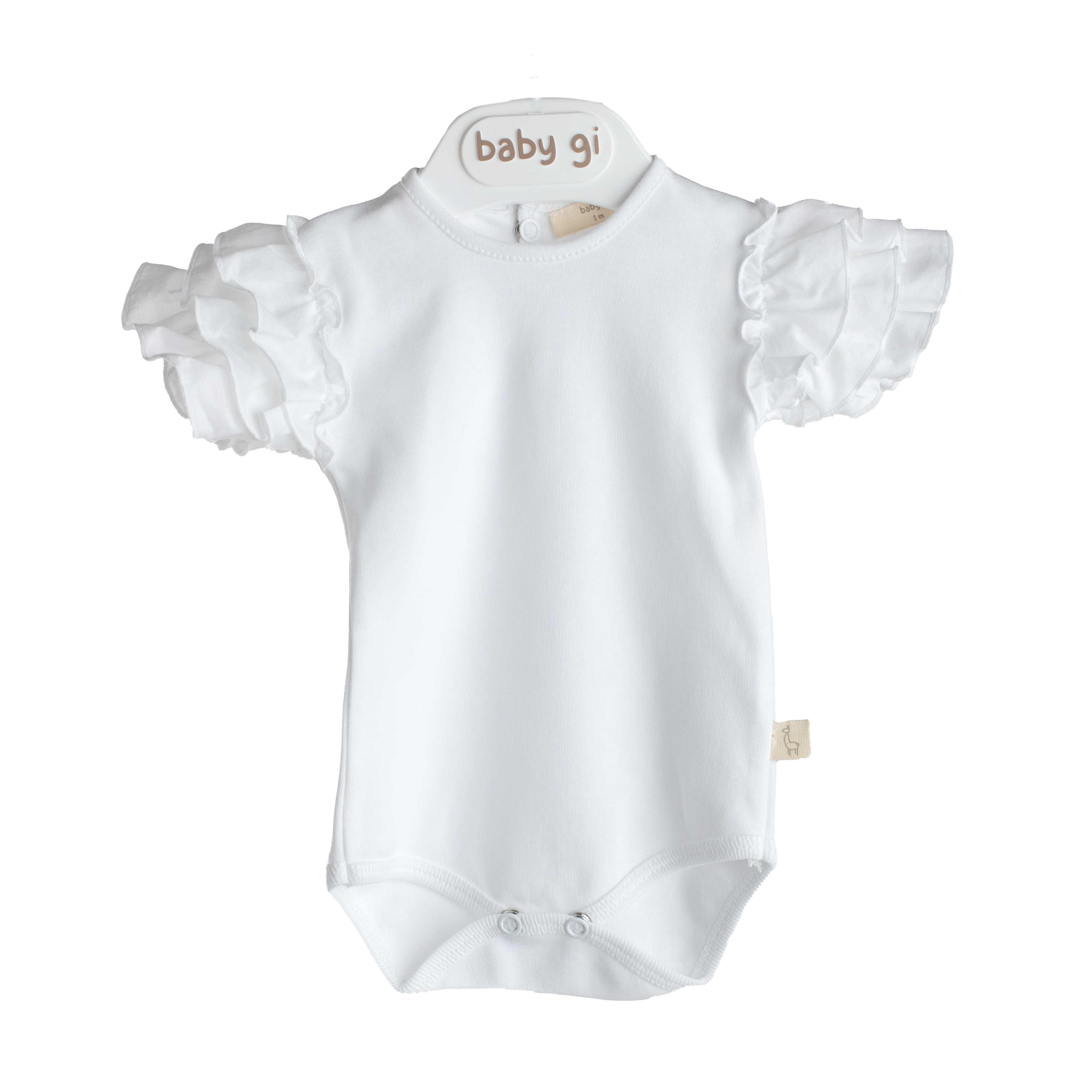 Baby Gi - Bodysuit met franjes wit katoen