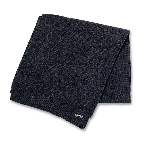 First - Frill knitted scarf navy