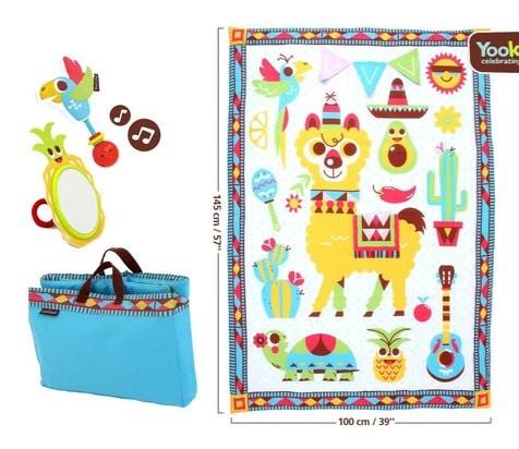 Yookidoo - Speeltapijt - Fiesta Playmat to Bag