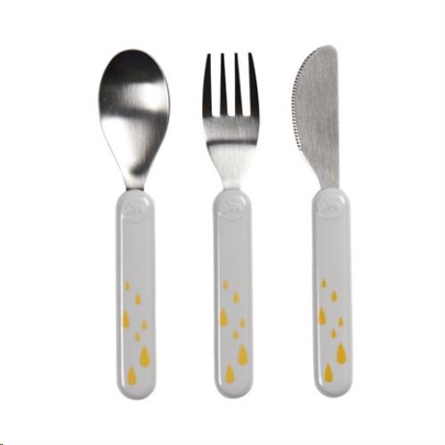 Done by Deer - Cutlery Set. Grey/Gold