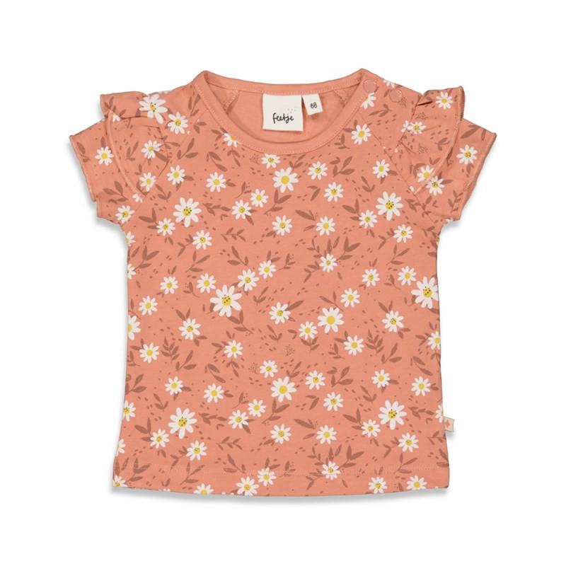 Feetje - T-shirt aop - have a nice daisy terra pink
