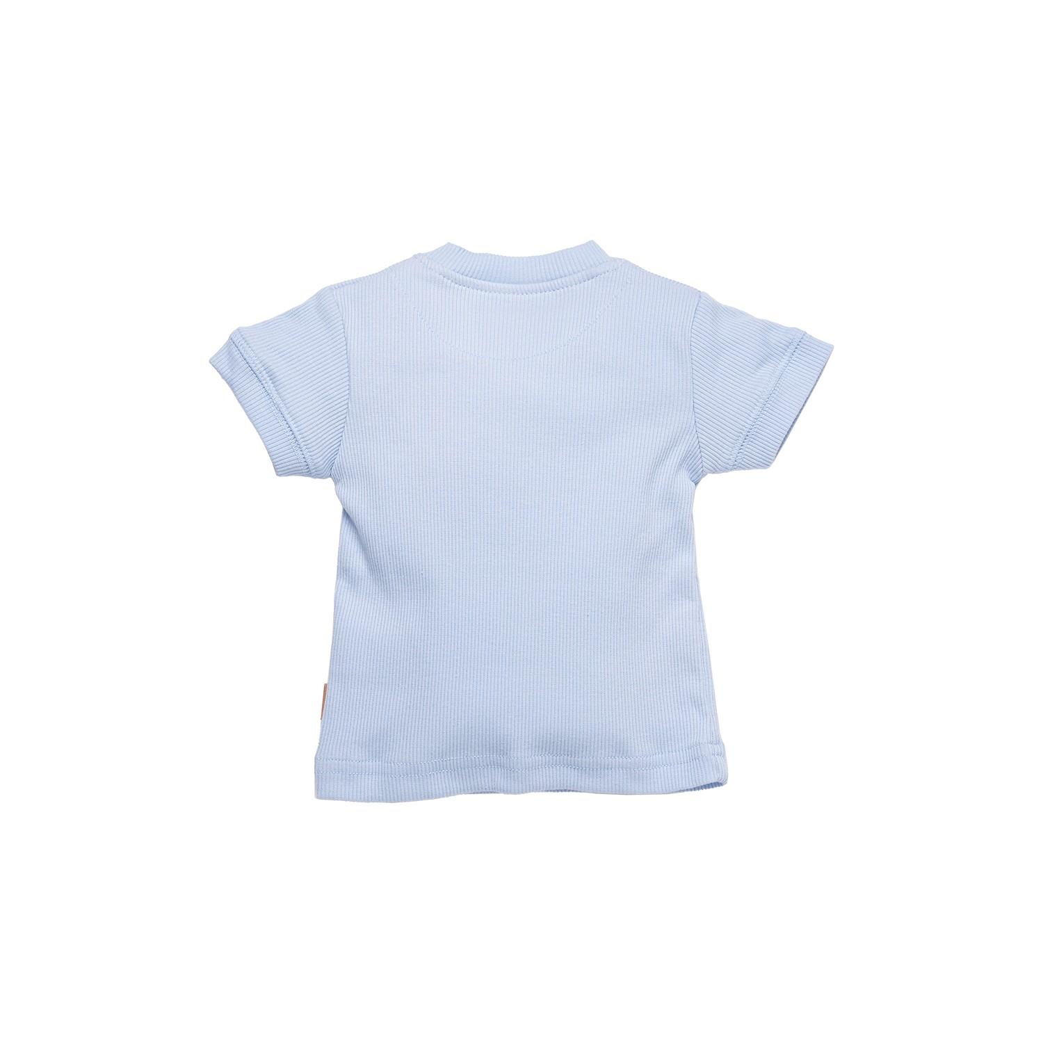 Bess - T-Shirt Korte Mouwen Rib Blue
