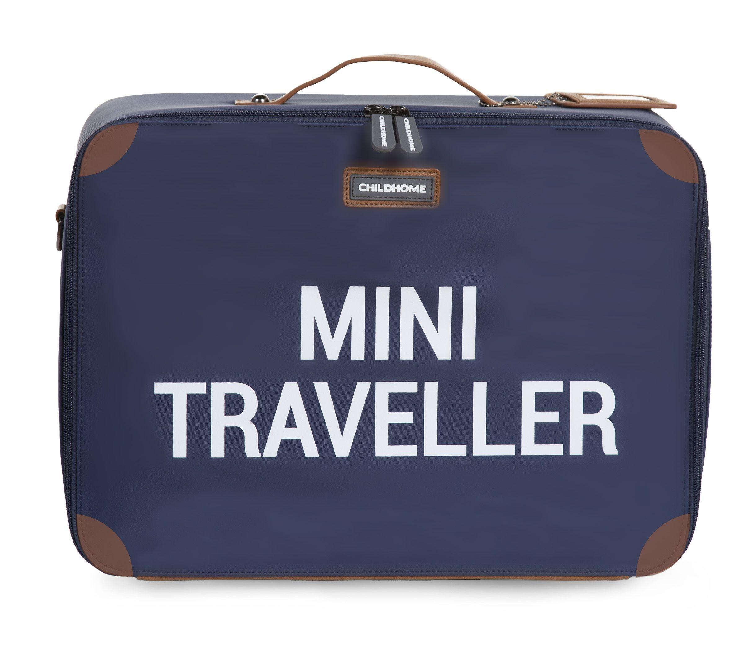 Childhome - Mini traveller valiesje blauw/wit