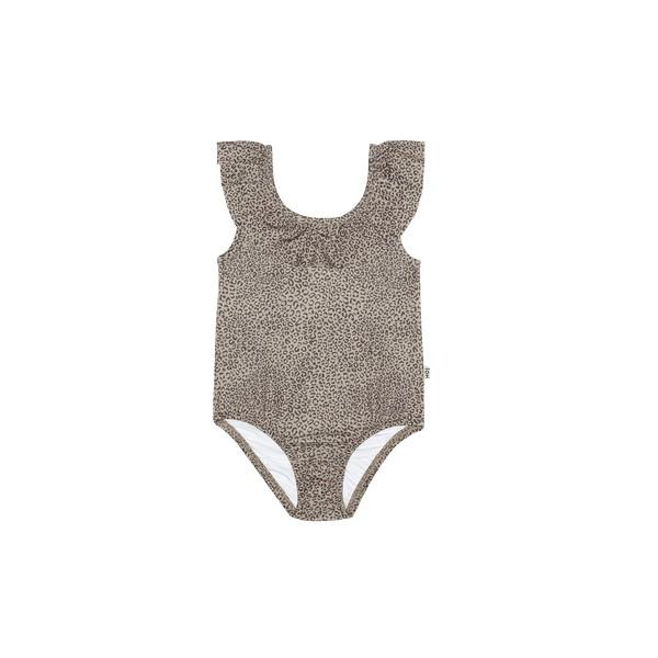 House of Jamie - Frill swimsuit charcoal little leopard