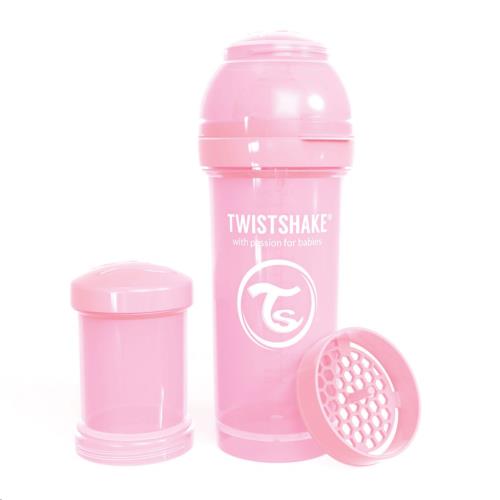Twistshake - Fles antikoliek 260 past.pink