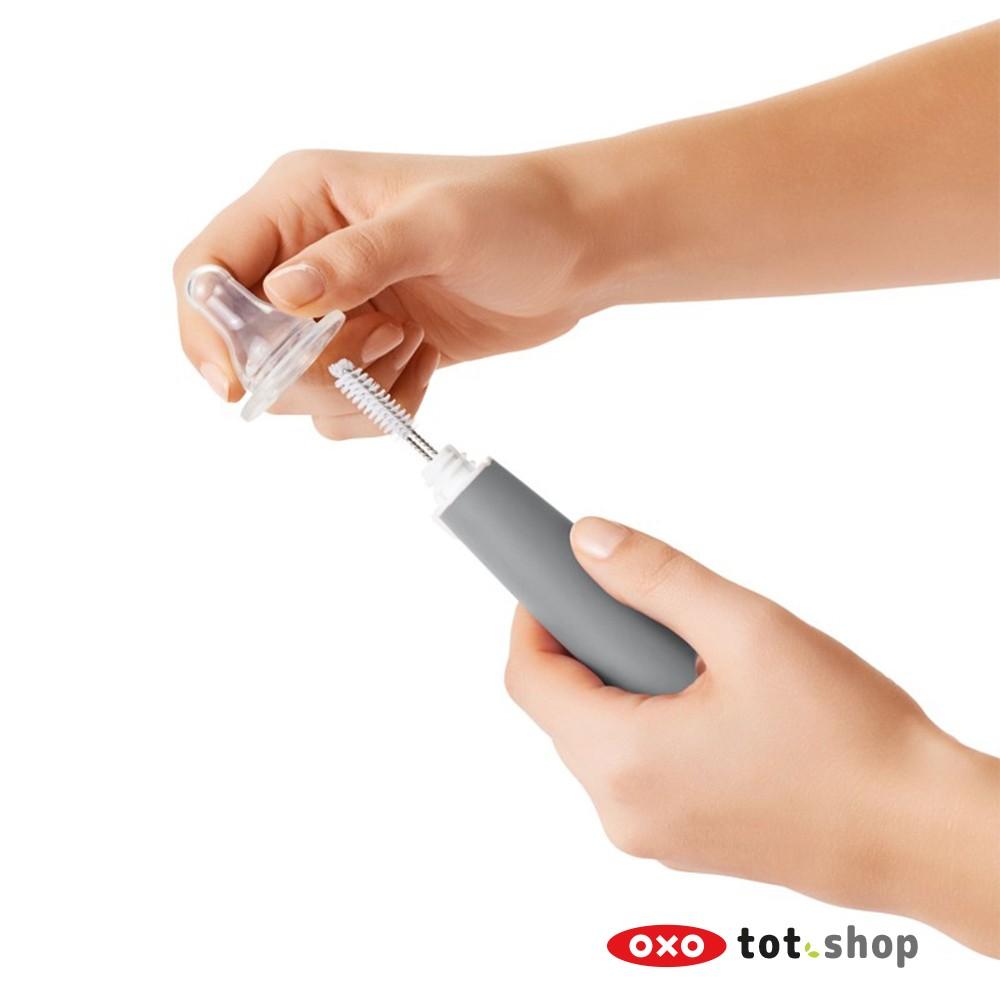 Oxo Tot - Flessen- en spenenborstel met st Grey