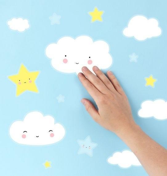 A little Lovely Company - Muursticker: Cloud