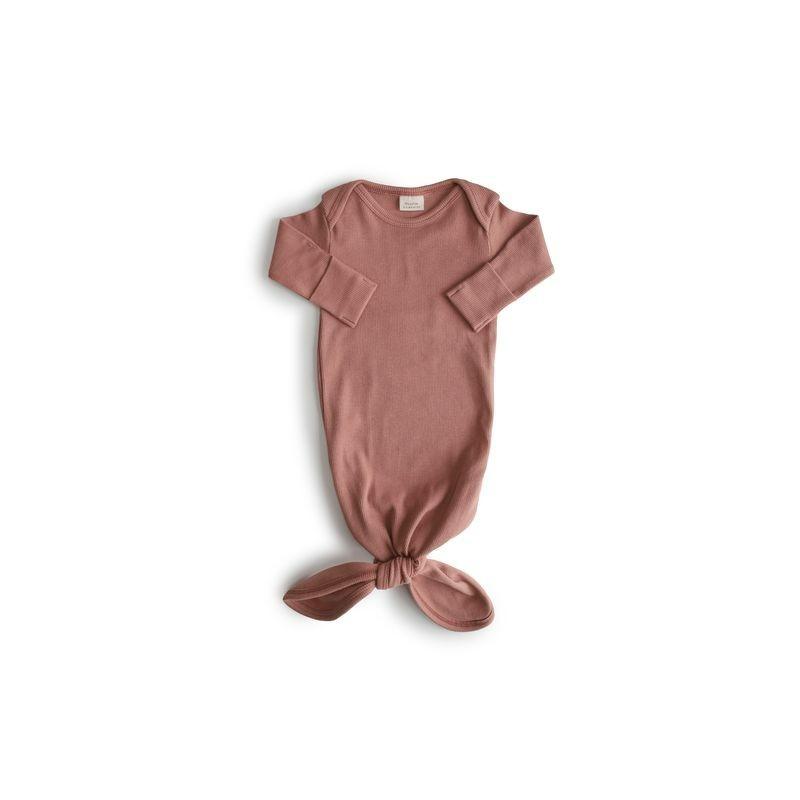 Mushie - Baby gown - cedar