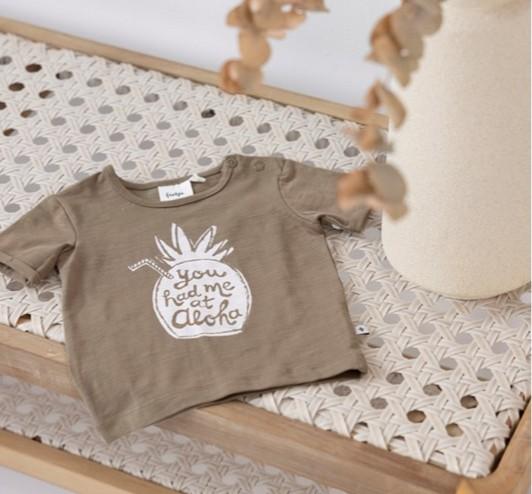 Feetje - T-shirt - hi hello aloha groen
